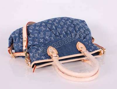 discount louis vuitton handbags monogram denim m95349 blue wholesale