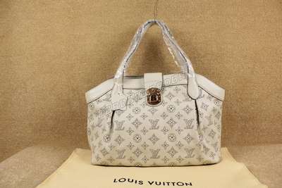 Discount Louis Vuitton Handbags Monogram Mahina M93081  white Wholesale