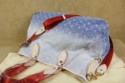 discount louis vuitton handbags monogram denim m40411 blue wholesale