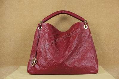 Discount Louis Vuitton Handbags Monogram Empreinte M93447 purplish red Wholesale