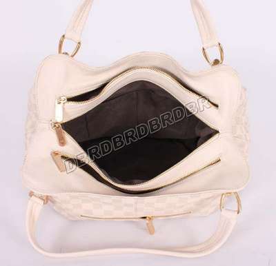 discount louis vuitton handbags leather m92808 beige white wholesale