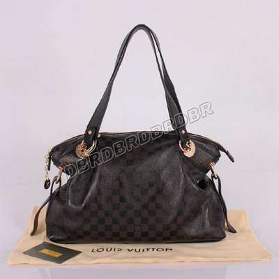 Discount Louis Vuitton Handbags Leather M93083 black/gray Wholesale