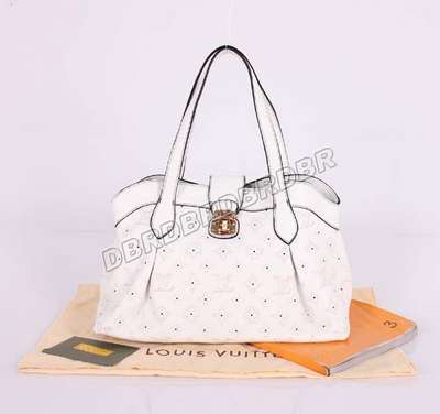 Discount Louis Vuitton Handbags Monogram Mahina M93465 white Wholesale