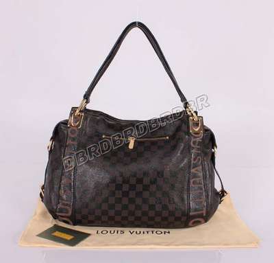 discount louis vuitton handbags leather m96698 black/gray wholesale