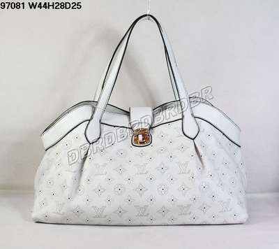 Discount Louis Vuitton Handbags Monogram Mahina 97081 white Wholesale