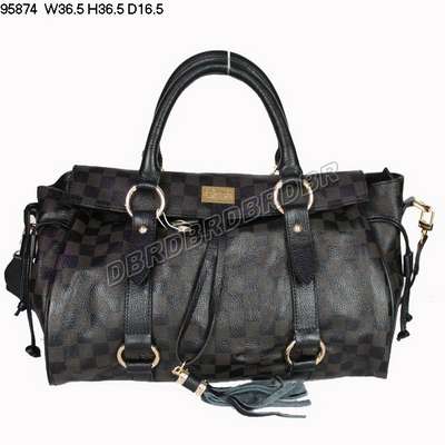 Discount Louis Vuitton Handbags Leather 95874 black Wholesale