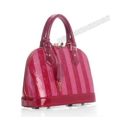 discount louis vuitton handbags monogram vernis m91606 red/pink stripped wholesale